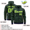 Custom Red Black Varsity Full-Zip Letterman Leopard Print Jacket Hoodie