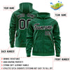 Custom Red Royal Varsity Full-Zip Letterman Leopard Print Jacket Hoodie