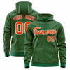 Custom Red Gold Varsity Full-Zip Letterman Leopard Print Jacket Hoodie