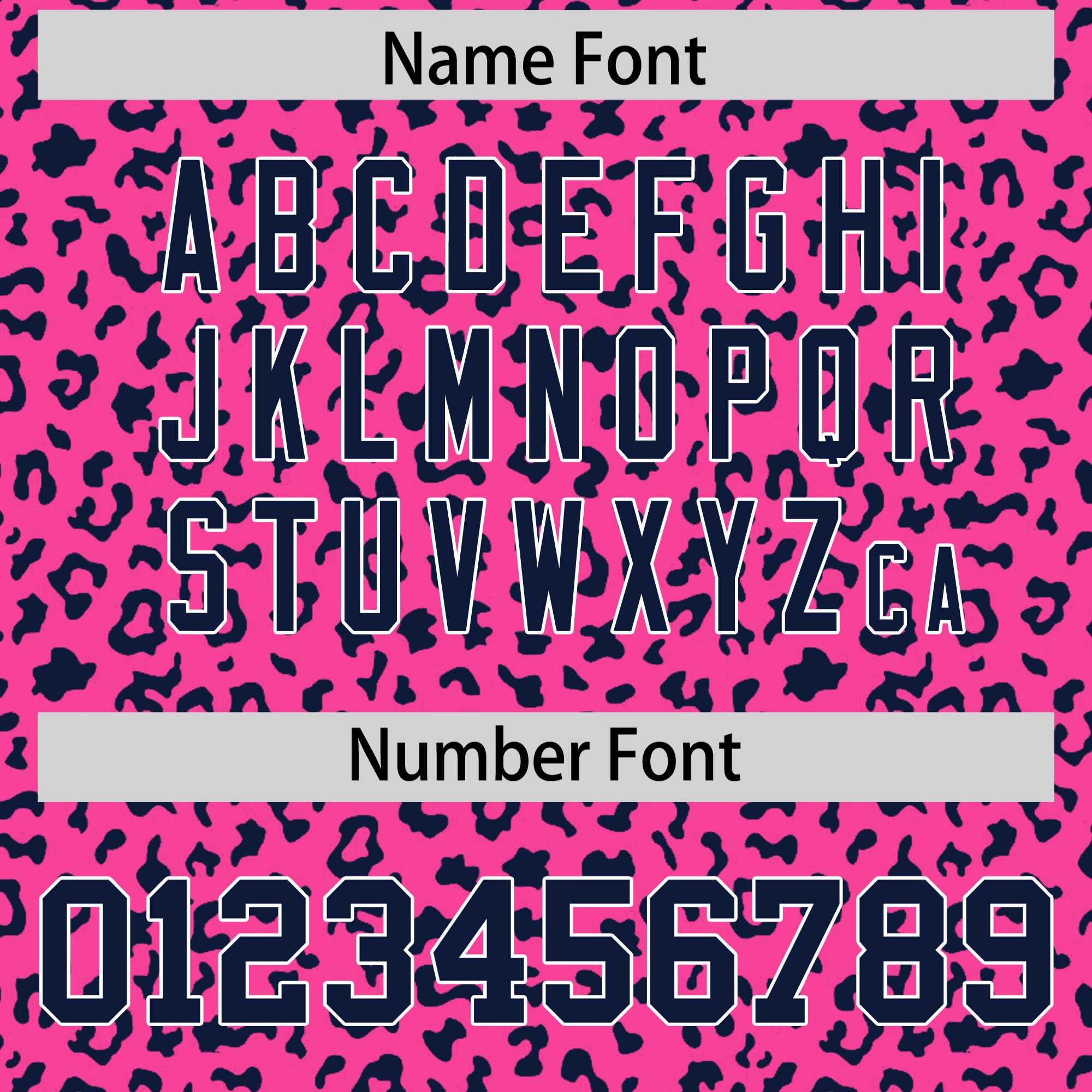 Custom Pink Navy Varsity Full-Zip Letterman Leopard Print Jacket Hoodie