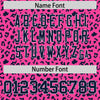 Custom Black Bright Green Varsity Full-Zip Letterman Leopard Print Jacket Hoodie