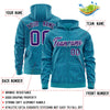 Custom Black Gray Varsity Full-Zip Letterman Leopard Print Jacket Hoodie