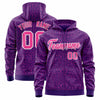 Custom White Light Blue Varsity Full-Zip Letterman Leopard Print Jacket Hoodie