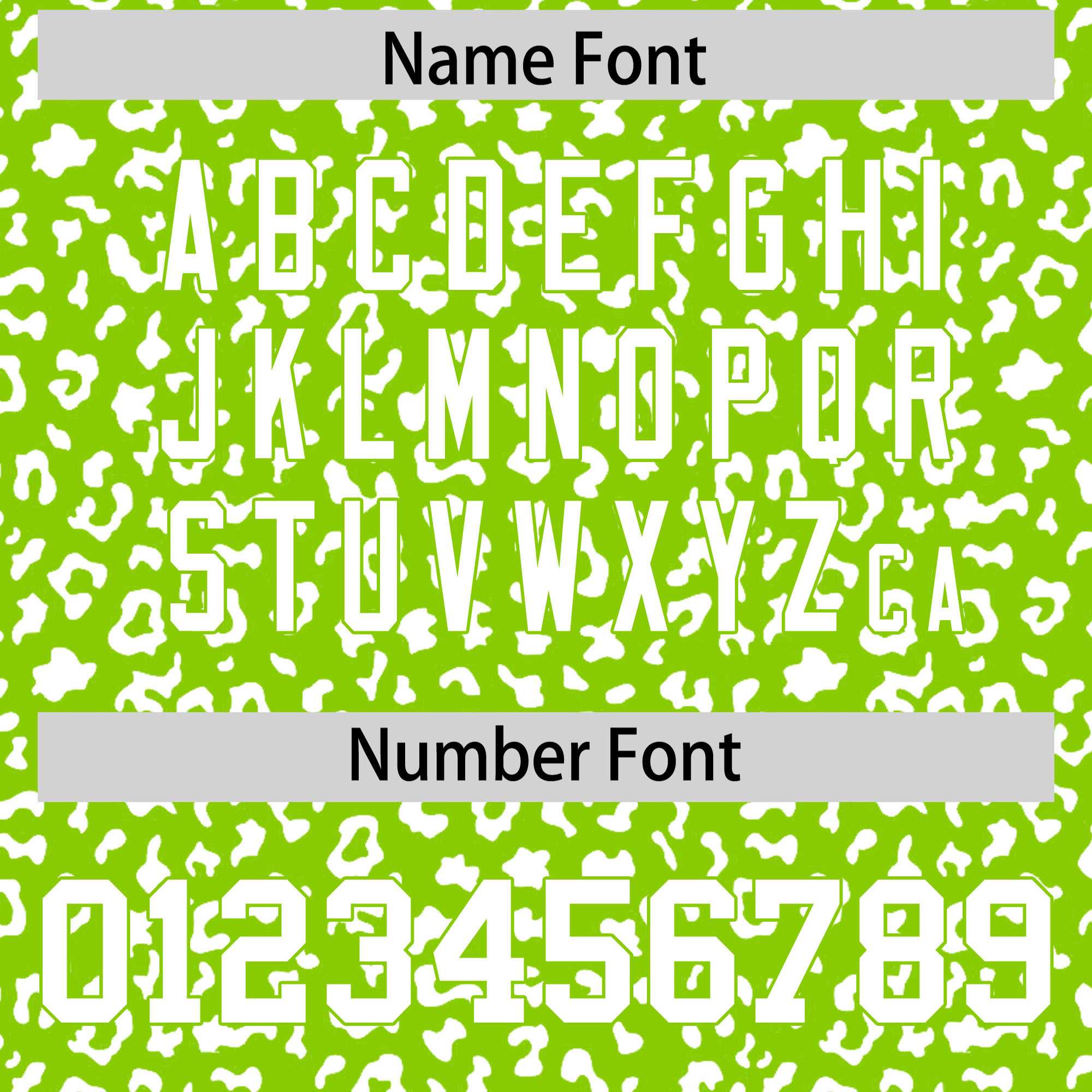 Custom Neon Green White Varsity Full-Zip Letterman Leopard Print Jacket Hoodie