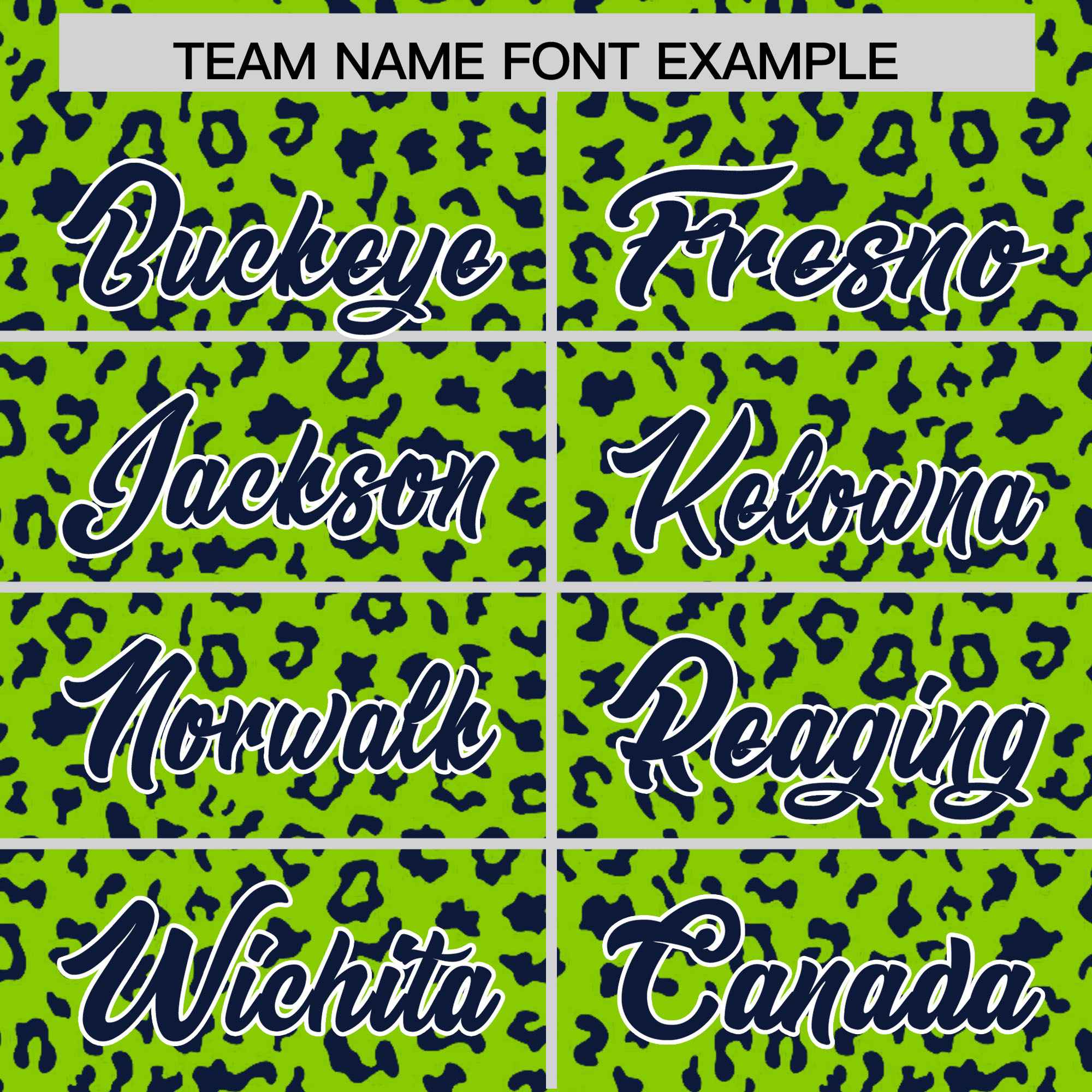 Custom Neon Green Navy Varsity Full-Zip Letterman Leopard Print Jacket Hoodie