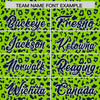 Custom White Bright Green Varsity Full-Zip Letterman Leopard Print Jacket Hoodie