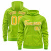 Custom White Orange Varsity Full-Zip Letterman Leopard Print Jacket Hoodie