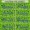 Custom White Neon Green Varsity Full-Zip Letterman Leopard Print Jacket Hoodie