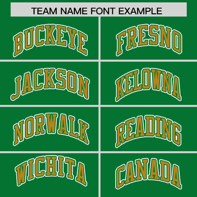 Custom Kelly Green Old Gold Raglan Sleeves Varsity Full-Snap Letterman Two Tone Jacket Hoodie
