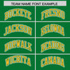 Custom Kelly Green Gold Raglan Sleeves Varsity Full-Snap Letterman Two Tone Jacket Hoodie