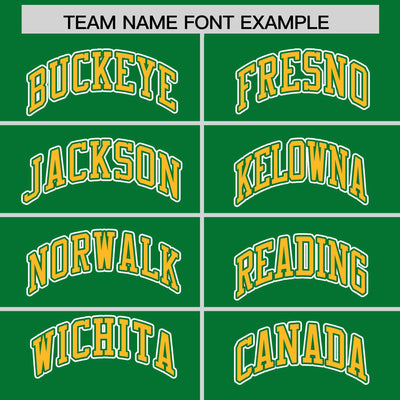Custom Kelly Green Gold Raglan Sleeves Varsity Full-Snap Letterman Two Tone Jacket Hoodie