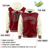 Custom Crimson Cream Raglan Sleeves Varsity Full-Snap Letterman Two Tone Jacket Hoodie