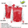 Custom Light Red White Raglan Sleeves Varsity Full-Snap Letterman Two Tone Jacket Hoodie