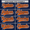 Custom Navy Orange Raglan Sleeves Varsity Full-Snap Letterman Two Tone Jacket Hoodie