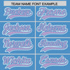 Custom Powder Blue Light Purple Raglan Sleeves Varsity Full-Snap Letterman Two Tone Jacket Hoodie