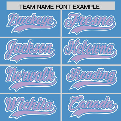Custom Powder Blue Light Purple Raglan Sleeves Varsity Full-Snap Letterman Two Tone Jacket Hoodie