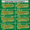 Custom Kelly Green Old Gold Raglan Sleeves Varsity Full-Snap Letterman Two Tone Jacket Hoodie