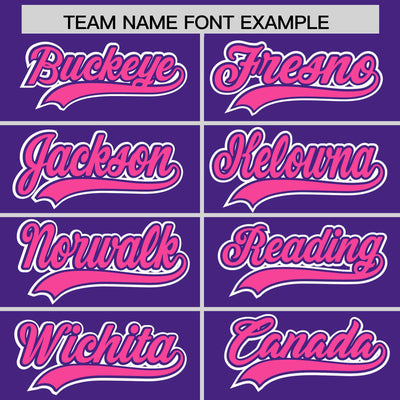 Custom Purple Pink Raglan Sleeves Varsity Full-Snap Letterman Two Tone Jacket Hoodie