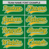 Custom Kelly Green Gold Raglan Sleeves Varsity Full-Snap Letterman Two Tone Jacket Hoodie