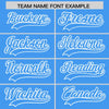 Custom Powder Blue White Raglan Sleeves Varsity Full-Snap Letterman Two Tone Jacket Hoodie