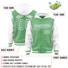 Custom Green White Raglan Sleeves Varsity Full-Snap Letterman Two Tone Jacket Hoodie