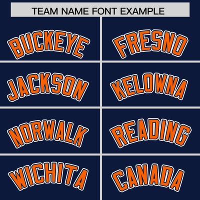 Custom Navy Orange Raglan Sleeves Varsity Full-Snap Letterman Two Tone Jacket Hoodie