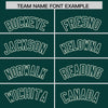 Custom Midnight Green Cream Raglan Sleeves Varsity Full-Snap Letterman Two Tone Jacket Hoodie