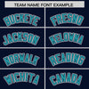 Custom Navy Aqua Raglan Sleeves Varsity Full-Snap Letterman Two Tone Jacket Hoodie