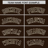 Custom Brown Cream Raglan Sleeves Varsity Full-Snap Letterman Two Tone Jacket Hoodie