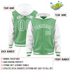 Custom Green White Raglan Sleeves Varsity Full-Snap Letterman Two Tone Jacket Hoodie