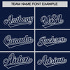 Custom Navy White Raglan Sleeves Varsity Full-Snap Letterman Two Tone Jacket Hoodie