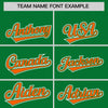 Custom Kelly Green Orange Raglan Sleeves Varsity Full-Snap Letterman Two Tone Jacket Hoodie