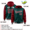 Custom Midnight Green Crimson Raglan Sleeves Varsity Full-Snap Letterman Two Tone Jacket Hoodie