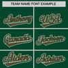 Custom Green Cream Raglan Sleeves Varsity Full-Snap Letterman Two Tone Jacket Hoodie