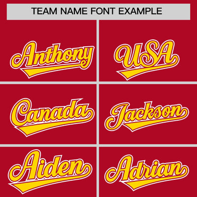 Custom Red Gold Raglan Sleeves Varsity Full-Snap Letterman Two Tone Jacket Hoodie