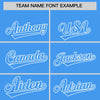 Custom Powder Blue White Raglan Sleeves Varsity Full-Snap Letterman Two Tone Jacket Hoodie
