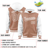Custom Teabrown White Raglan Sleeves Varsity Full-Snap Letterman Two Tone Jacket Hoodie