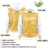 Custom Yellow White Raglan Sleeves Varsity Full-Snap Letterman Two Tone Jacket Hoodie