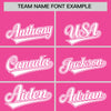 Custom Pink White Raglan Sleeves Varsity Full-Snap Letterman Two Tone Jacket Hoodie
