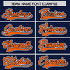 Custom Navy Orange Raglan Sleeves Varsity Full-Snap Letterman Two Tone Jacket Hoodie