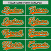 Custom Kelly Green Orange Raglan Sleeves Varsity Full-Snap Letterman Two Tone Jacket Hoodie