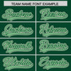 Custom Green Cream Raglan Sleeves Varsity Full-Snap Letterman Two Tone Jacket Hoodie