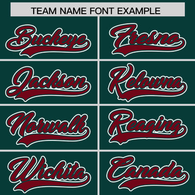 Custom Midnight Green Crimson Raglan Sleeves Varsity Full-Snap Letterman Two Tone Jacket Hoodie