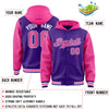 Custom Purple Pink Raglan Sleeves Varsity Full-Snap Letterman Two Tone Jacket Hoodie