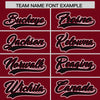 Custom Crimson Black Raglan Sleeves Varsity Full-Snap Letterman Two Tone Jacket Hoodie