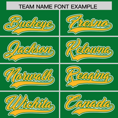 Custom Kelly Green Gold Raglan Sleeves Varsity Full-Snap Letterman Two Tone Jacket Hoodie