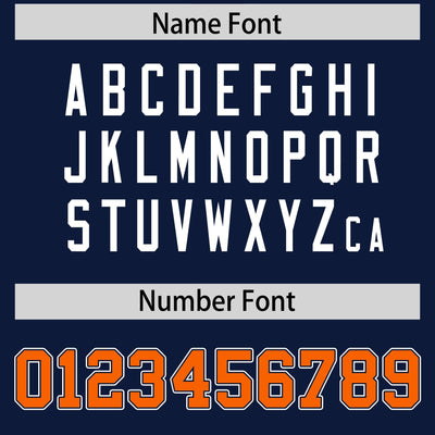 Custom Navy Orange Raglan Sleeves Varsity Full-Snap Letterman Two Tone Jacket Hoodie