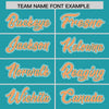 Custom Aqua Orange Raglan Sleeves Varsity Full-Snap Letterman Two Tone Jacket Hoodie