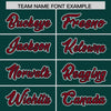 Custom Midnight Green Crimson Raglan Sleeves Varsity Full-Snap Letterman Two Tone Jacket Hoodie
