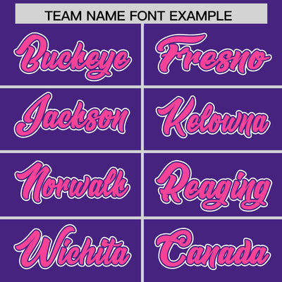 Custom Purple Pink Raglan Sleeves Varsity Full-Snap Letterman Two Tone Jacket Hoodie